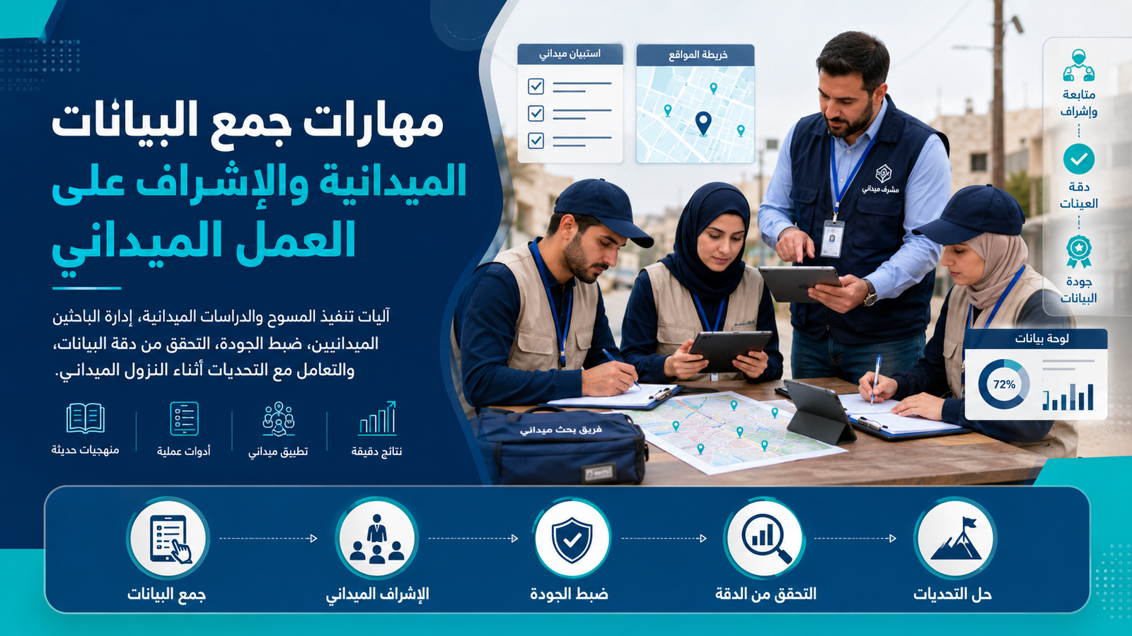 مهارات جمع البيانات الميدانية والإشراف على العمل الميداني