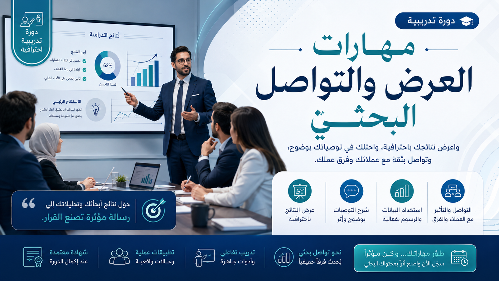 مهارات العرض والتواصل البحثي