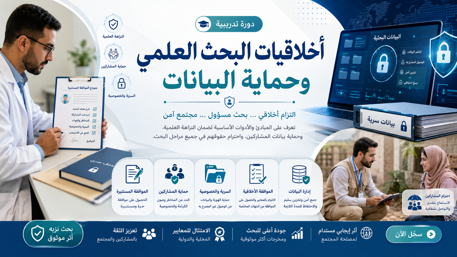 أخلاقيات البحث العلمي وحماية البيانات