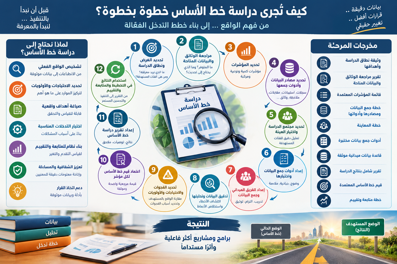 كيف تُجرى دراسة خط الأساس خطوة بخطوة؟