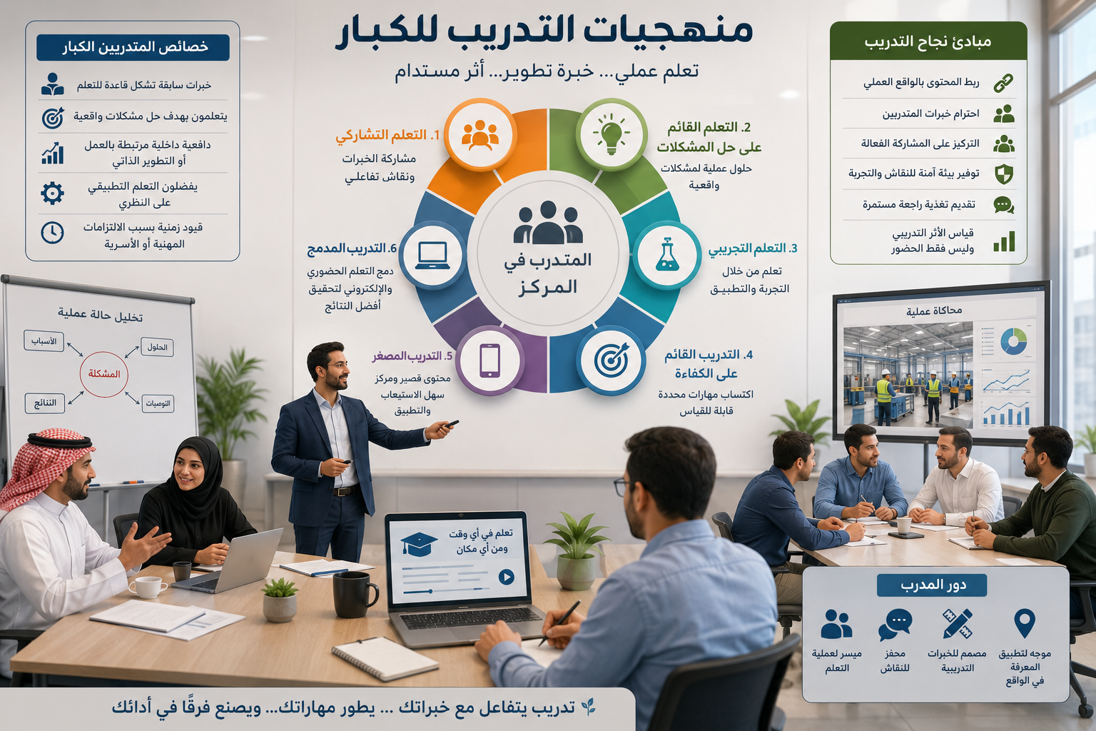 منهجيات التدريب للكبار (Andragogy) في بيئات التعليم والتطوير المهني